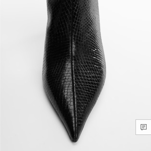 mango snakeskin texture boots - Picture 4 of 6